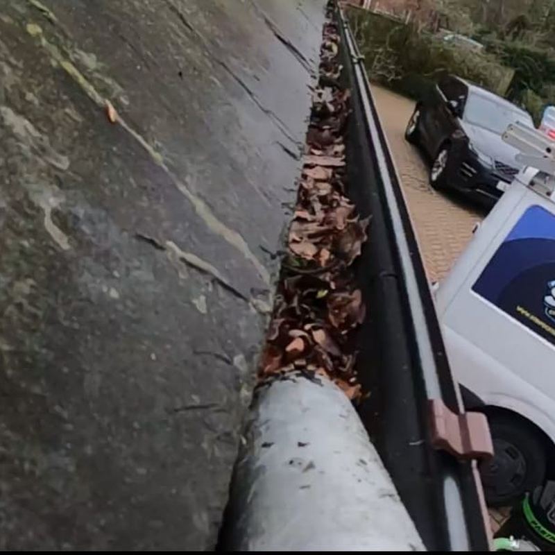 Before: Gutter clearing and roofline clean, Warrington