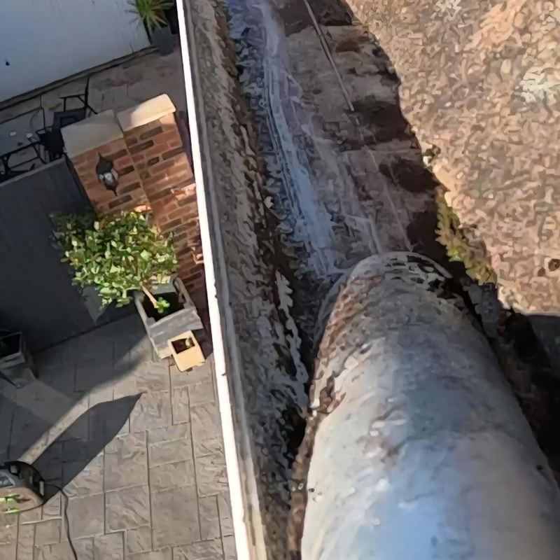 After: Gutter clearing, sludge-filled run, Warrington